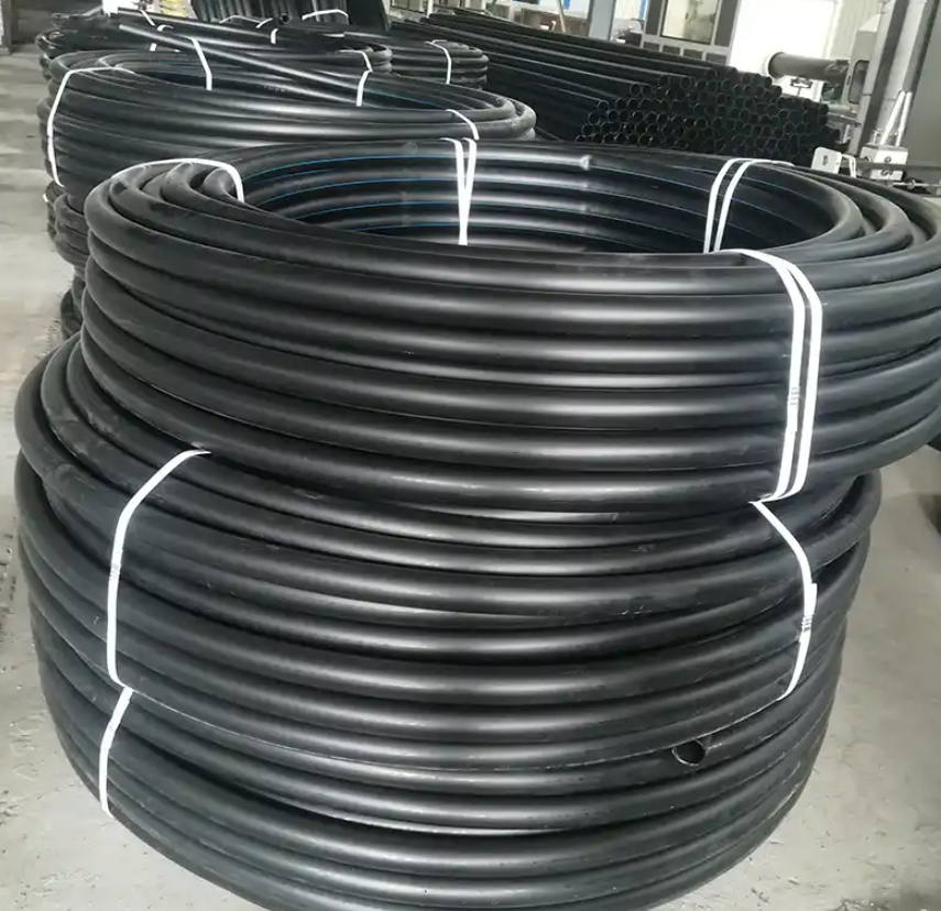 20 - 63mm HDPE Polyethylene Pipe Farm Irrigation Pipe Black Plastic Water Pipe Roll
