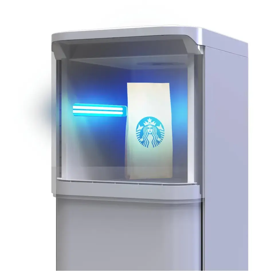 Intelligent Elevator Control UVC Self Disinfection Capability Hotel Delivery Robot