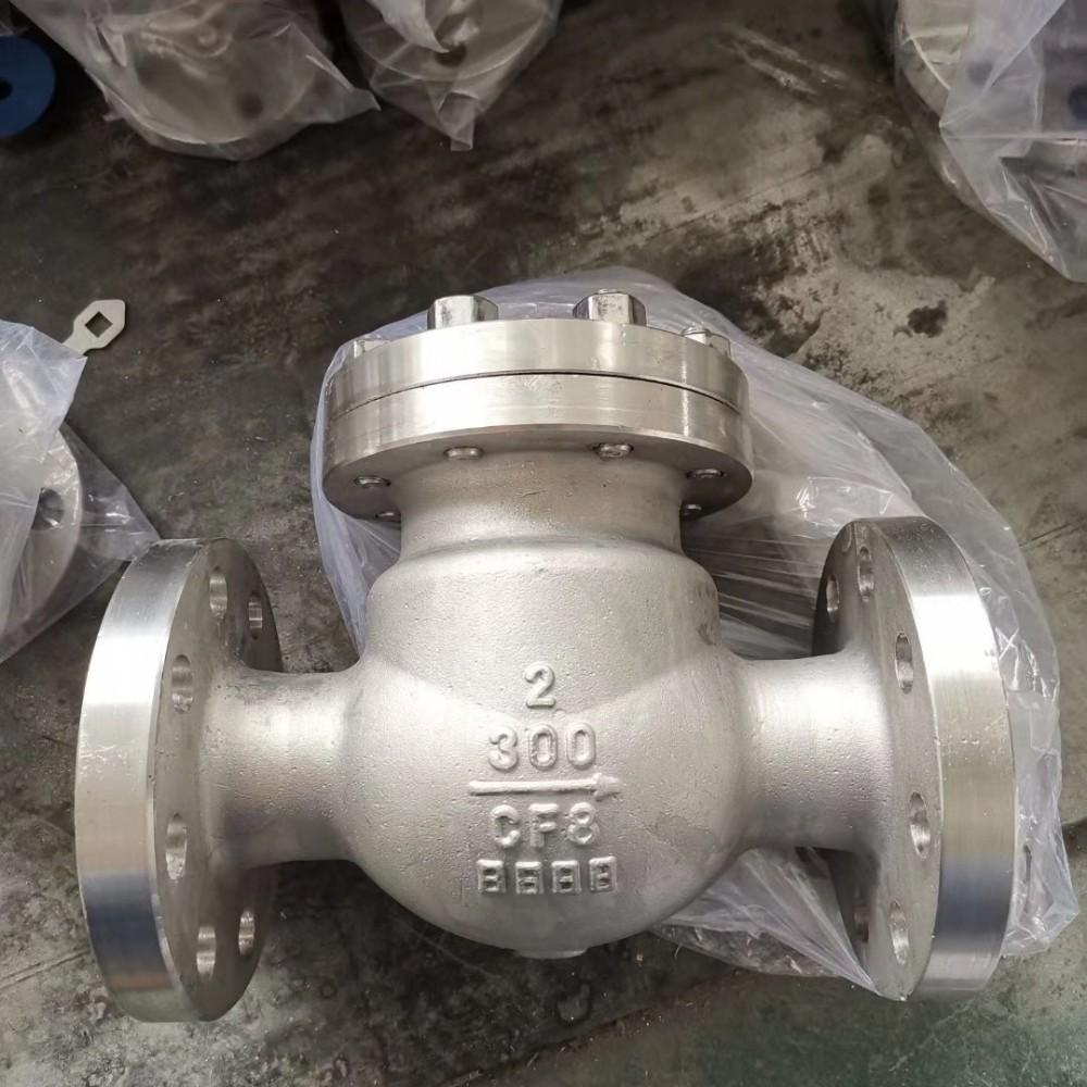 Class 150 Ansi 304 H44h 4 Inch Manual Swing Check Valve with Flange for Water Media