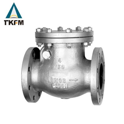 Class 150 Ansi 304 H44h 4 Inch Manual Swing Check Valve with Flange for Water Media - Thumbnail 6