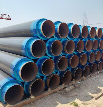 EN253 SCH40 Underground Polyurethane Foam Insulated Steel Pipe Prefabricated HDPE Jacket API Standard Cutting Welding Included - Thumbnail 4