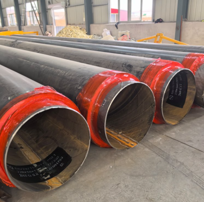 EN253 SCH40 Underground Polyurethane Foam Insulated Steel Pipe Prefabricated HDPE Jacket API Standard Cutting Welding Included - Thumbnail 6