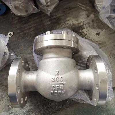 Class 150 Ansi 304 H44h 4 Inch Manual Swing Check Valve with Flange for Water Media - Thumbnail 3