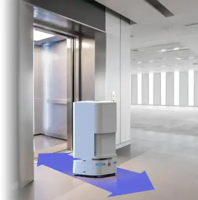 Intelligent Elevator Control UVC Self Disinfection Capability Hotel Delivery Robot - Thumbnail 4