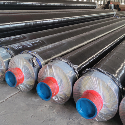 EN253 SCH40 Underground Polyurethane Foam Insulated Steel Pipe Prefabricated HDPE Jacket API Standard Cutting Welding Included - Thumbnail 5
